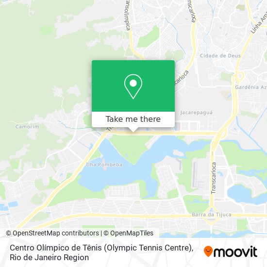 Mapa Centro Olímpico de Tênis (Olympic Tennis Centre)