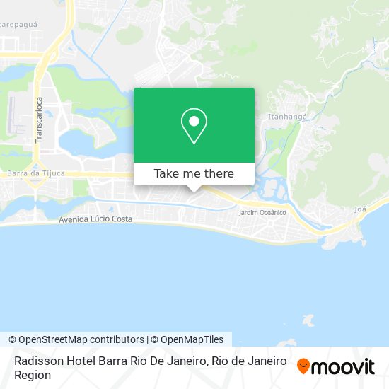 Radisson Hotel Barra Rio De Janeiro map