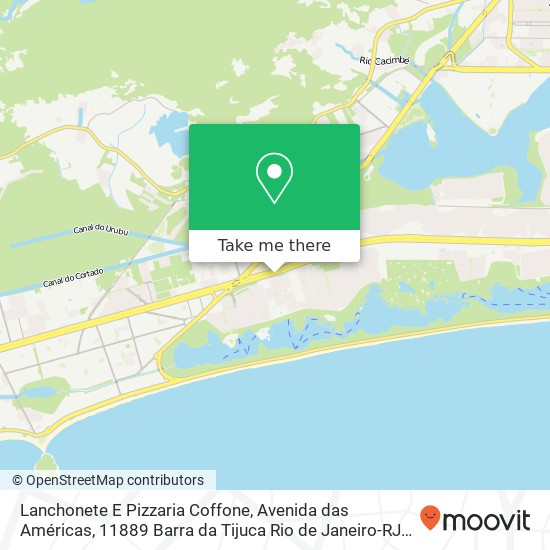 Mapa Lanchonete E Pizzaria Coffone, Avenida das Américas, 11889 Barra da Tijuca Rio de Janeiro-RJ 22793-082