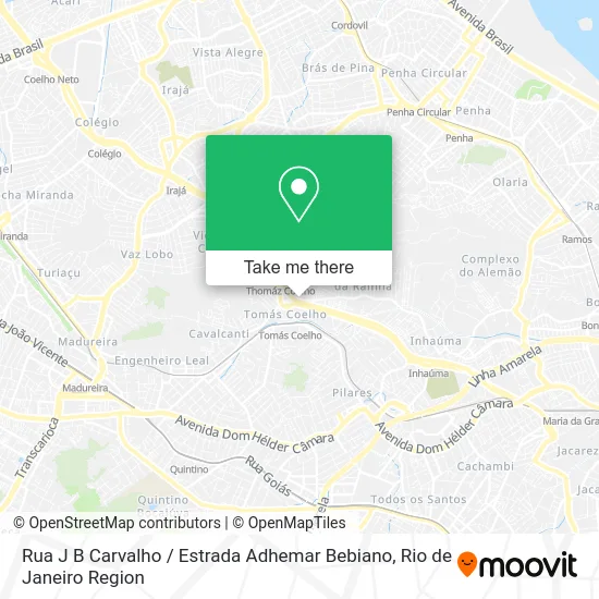 Rua J B Carvalho / Estrada Adhemar Bebiano map