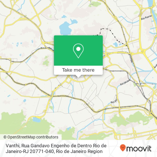 Mapa Vanthi, Rua Gandavo Engenho de Dentro Rio de Janeiro-RJ 20771-040