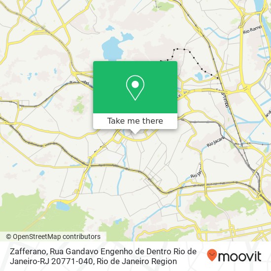 Mapa Zafferano, Rua Gandavo Engenho de Dentro Rio de Janeiro-RJ 20771-040