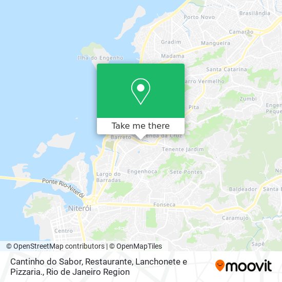 Mapa Cantinho do Sabor, Restaurante, Lanchonete e Pizzaria.