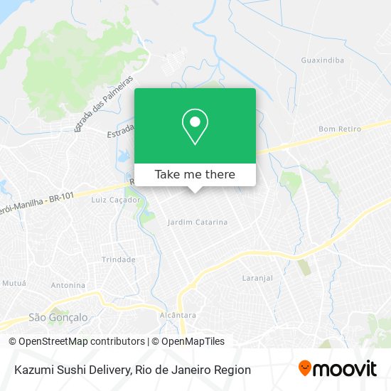 Kazumi Sushi Delivery map