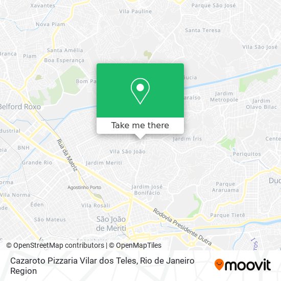 Cazaroto Pizzaria Vilar dos Teles map