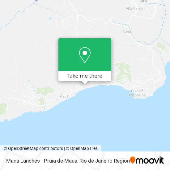 Maná Lanches - Praia de Mauá map