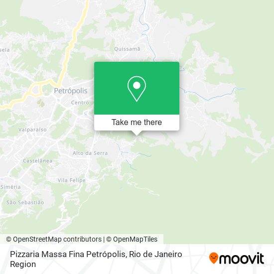 Mapa Pizzaria Massa Fina Petrópolis