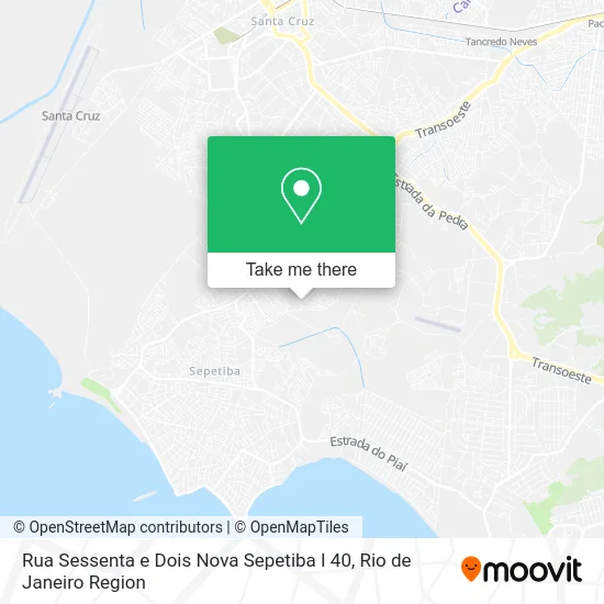 Rua Sessenta e Dois Nova Sepetiba I 40 map