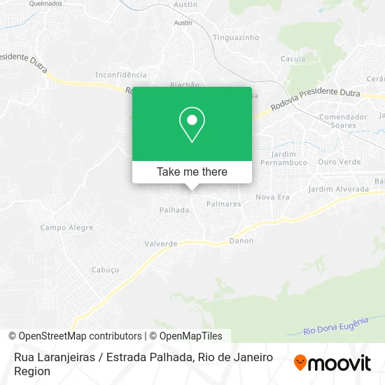 Rua Laranjeiras / Estrada Palhada map