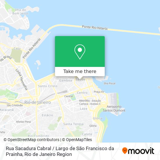 Mapa Rua Sacadura Cabral / Largo de São Francisco da Prainha