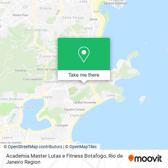 Mapa Academia Master Lutas e Fitness Botafogo