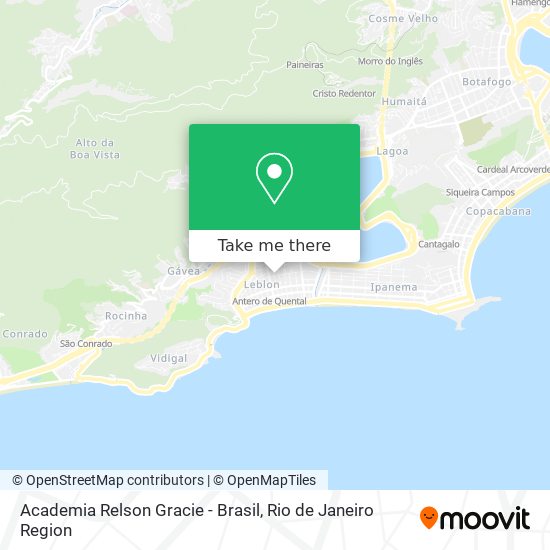 Mapa Academia Relson Gracie - Brasil