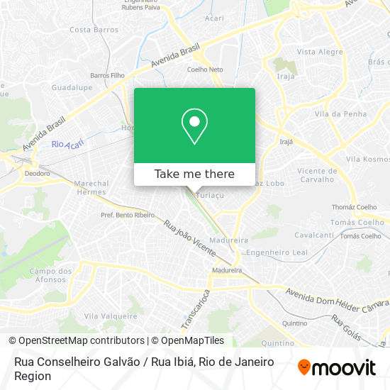Mapa Rua Conselheiro Galvão / Rua Ibiá