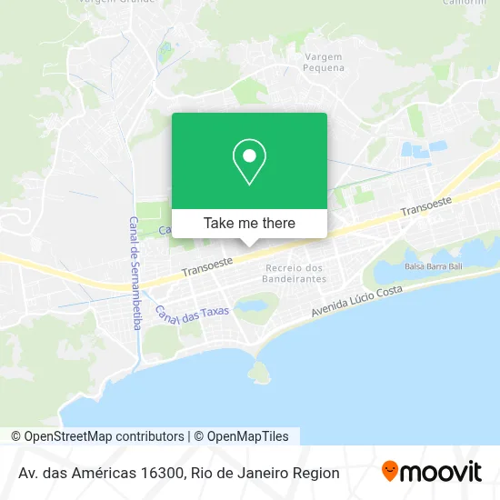 Av. das Américas 16300 map
