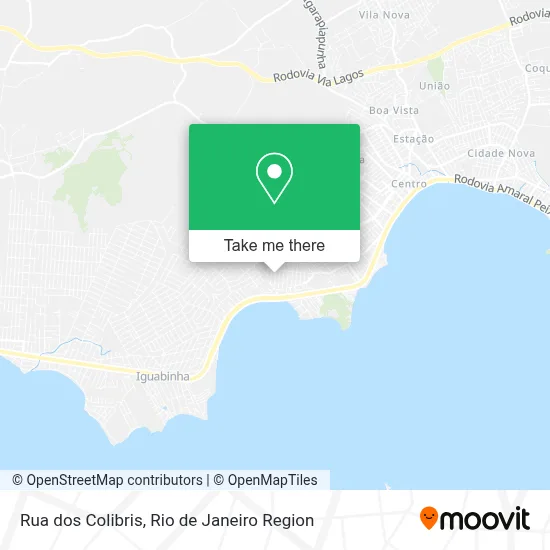 Rua dos Colibris map