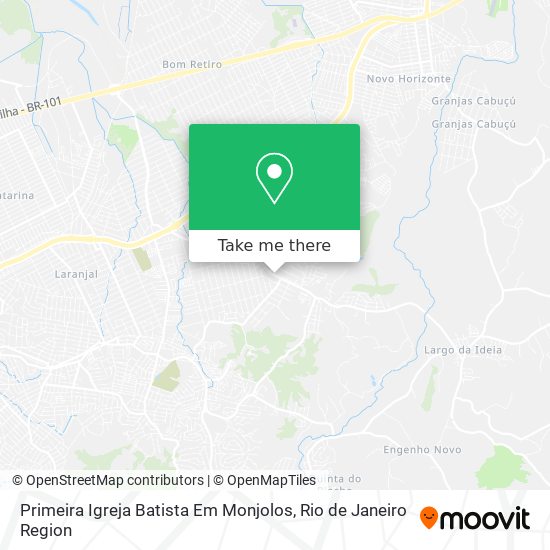 Primeira Igreja Batista Em Monjolos map
