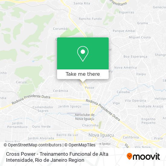 Mapa Cross Power - Treinamento Funcional de Alta Intensidade