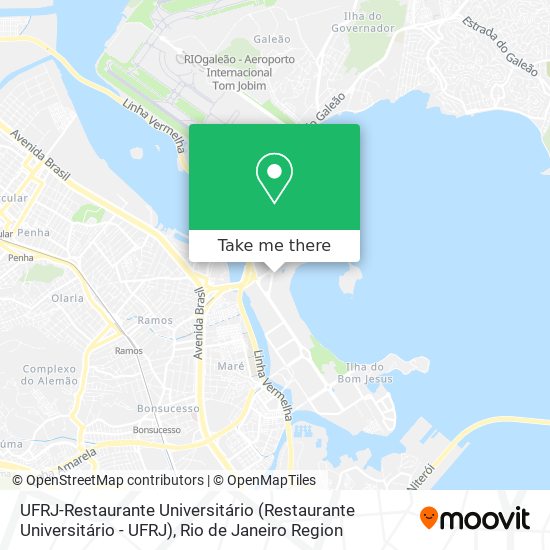 Mapa UFRJ-Restaurante Universitário