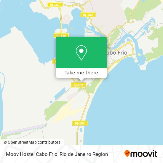 Moov Hostel Cabo Frio map