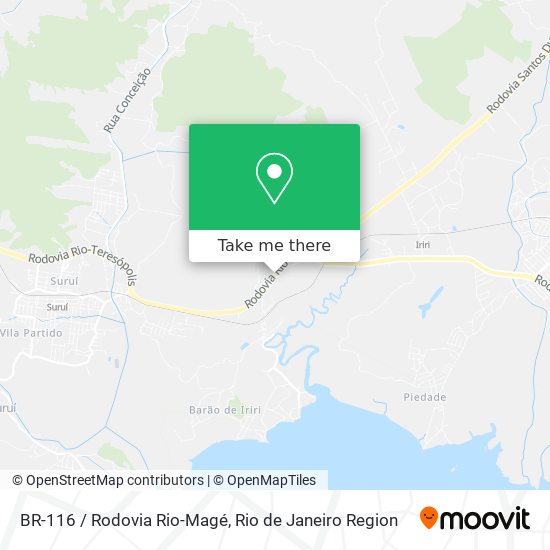 BR-116 / Rodovia Rio-Magé map