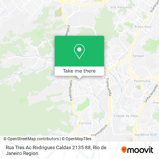 Mapa Rua Tres Ac Rodrigues Caldas 2135 88