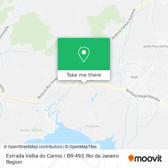 Estrada Velha do Carmo / BR-493 map