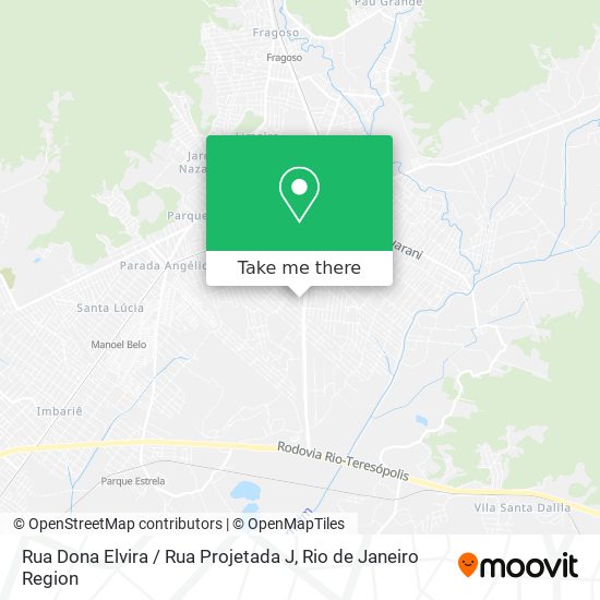 Mapa Rua Dona Elvira / Rua Projetada J