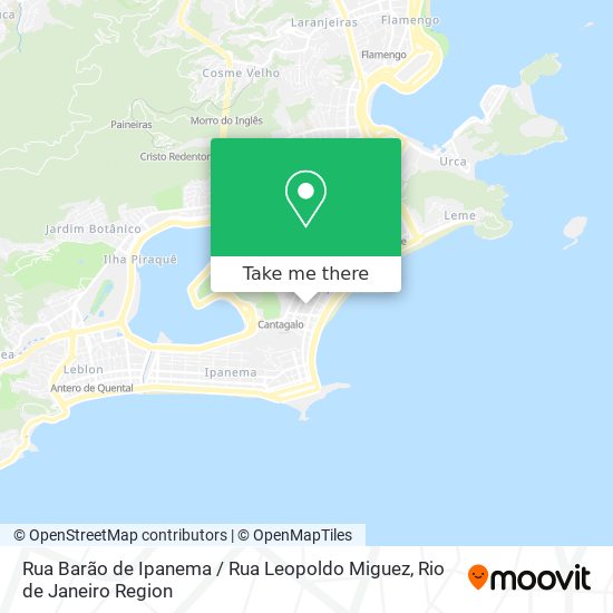 Mapa Rua Barão de Ipanema / Rua Leopoldo Miguez