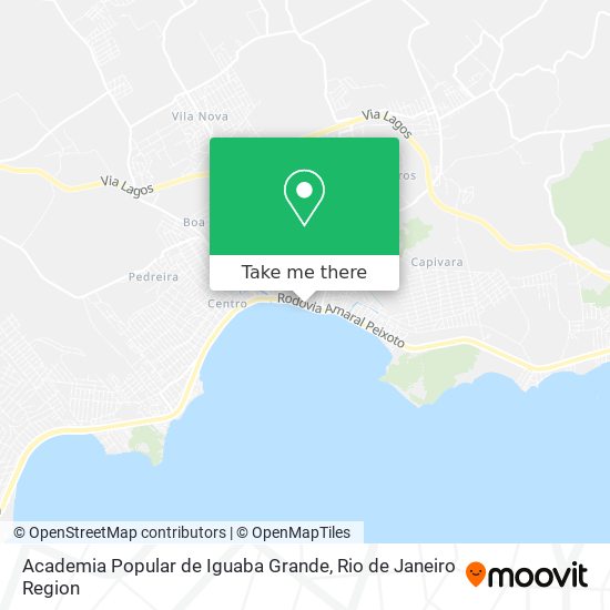 Mapa Academia Popular de Iguaba Grande