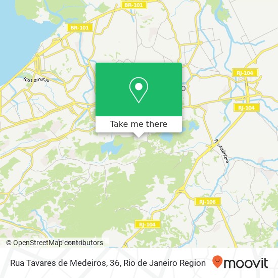 Mapa Rua Tavares de Medeiros, 36
