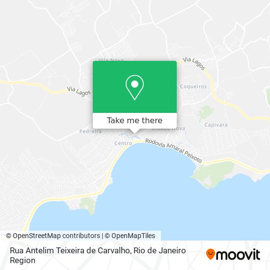 Mapa Rua Antelim Teixeira de Carvalho