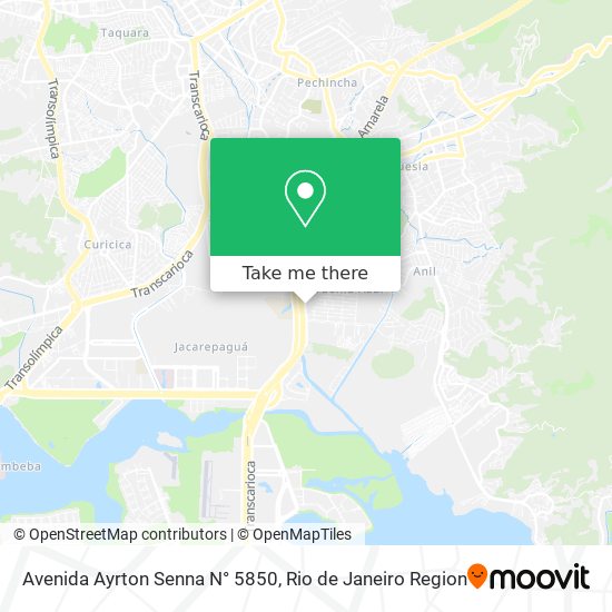 Avenida Ayrton Senna N° 5850 map