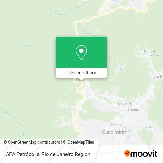 APA Petrópolis map