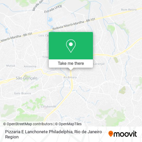 Mapa Pizzaria E Lanchonete Philadelphia