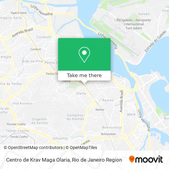 Centro de Krav Maga Olaria map
