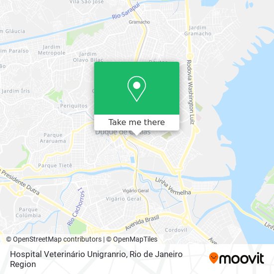 Mapa Hospital Veterinário Unigranrio