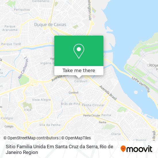 Mapa Sitio Familia Unida Em Santa Cruz da Serra