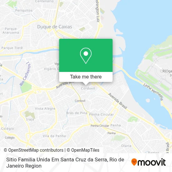 Sitio Familia Unida Em Santa Cruz da Serra map
