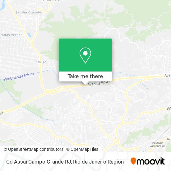 Cd Assaí Campo Grande RJ map