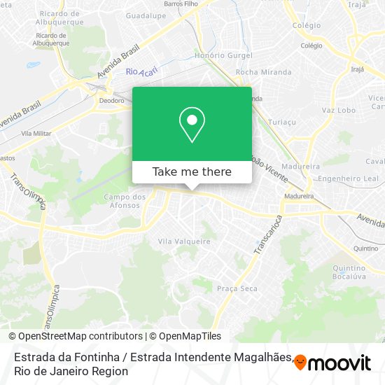 Mapa Estrada da Fontinha / Estrada Intendente Magalhães