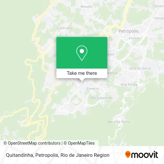 Quitandinha, Petropolis map