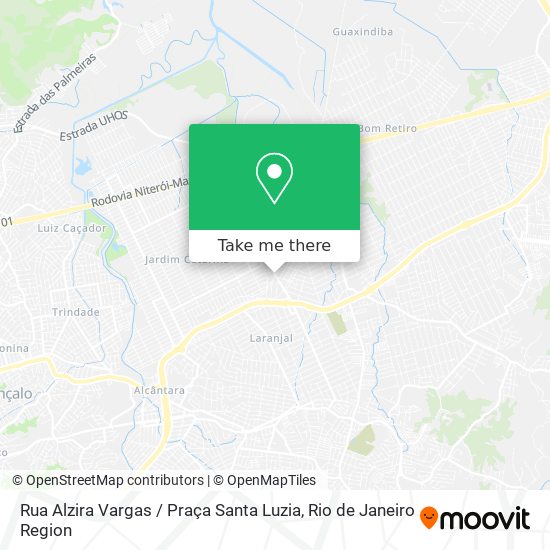 Mapa Rua Alzira Vargas / Praça Santa Luzia