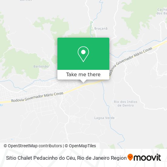 Sítio Chalet Pedacinho do Céu map
