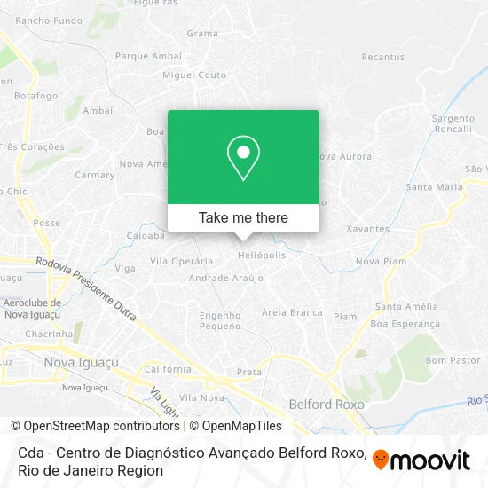 Cda - Centro de Diagnóstico Avançado Belford Roxo map