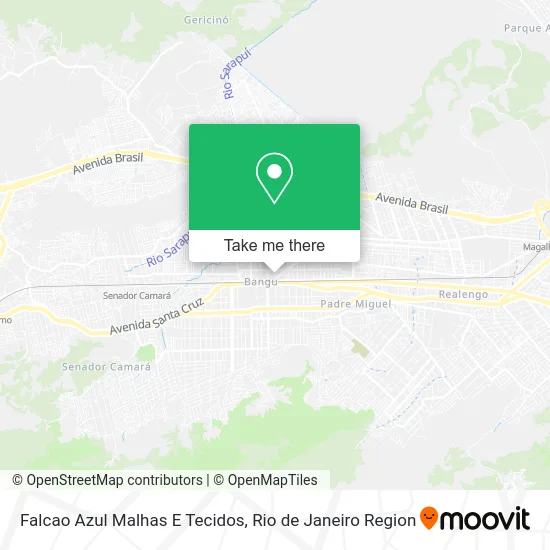 Falcao Azul Malhas E Tecidos map