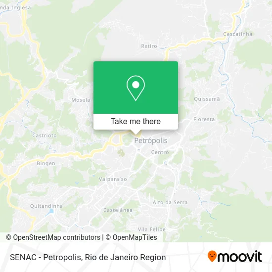 SENAC - Petropolis map
