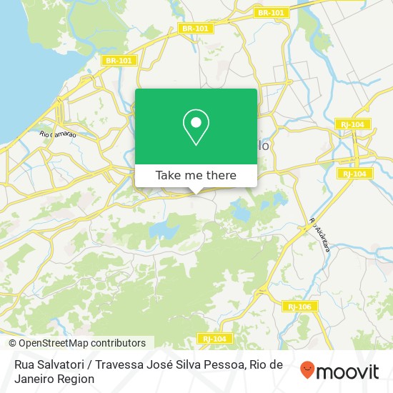 Mapa Rua Salvatori / Travessa José Silva Pessoa