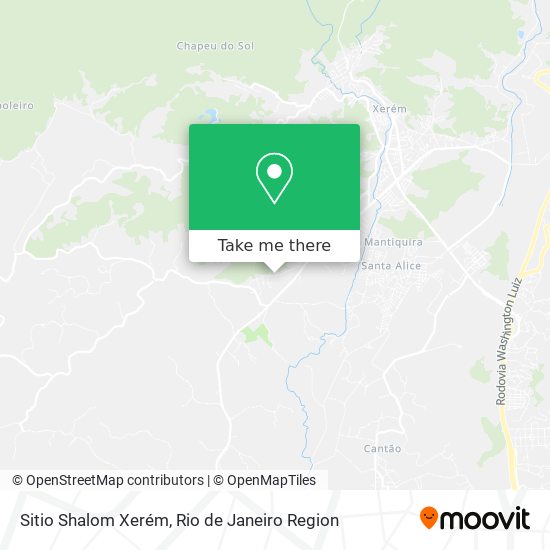 Sitio Shalom Xerém map