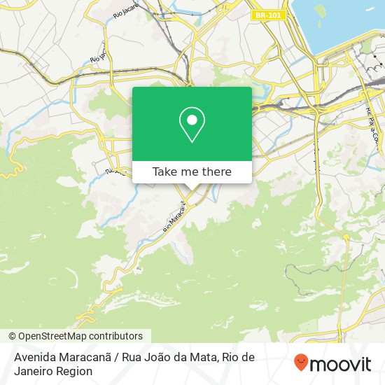 Mapa Avenida Maracanã / Rua João da Mata