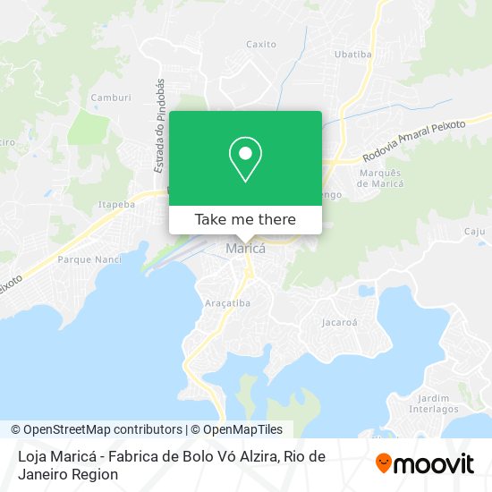 Mapa Loja Maricá - Fabrica de Bolo Vó Alzira